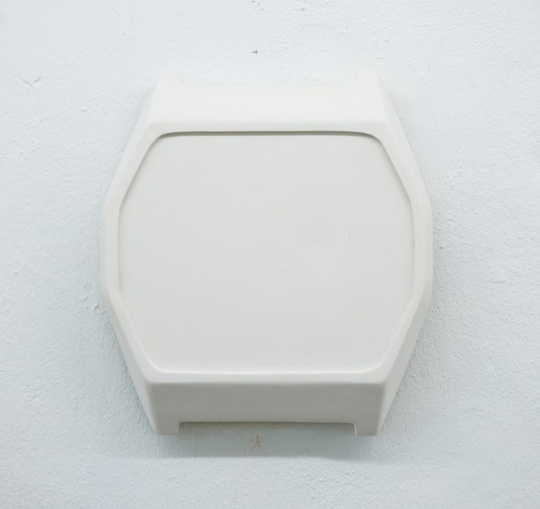 Sculpture, danish contemporary art, plaster, watch, daniel svarre