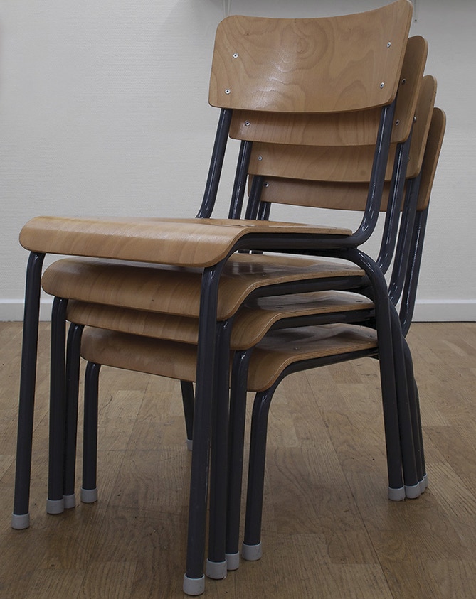 modified school chairs, chart art fair